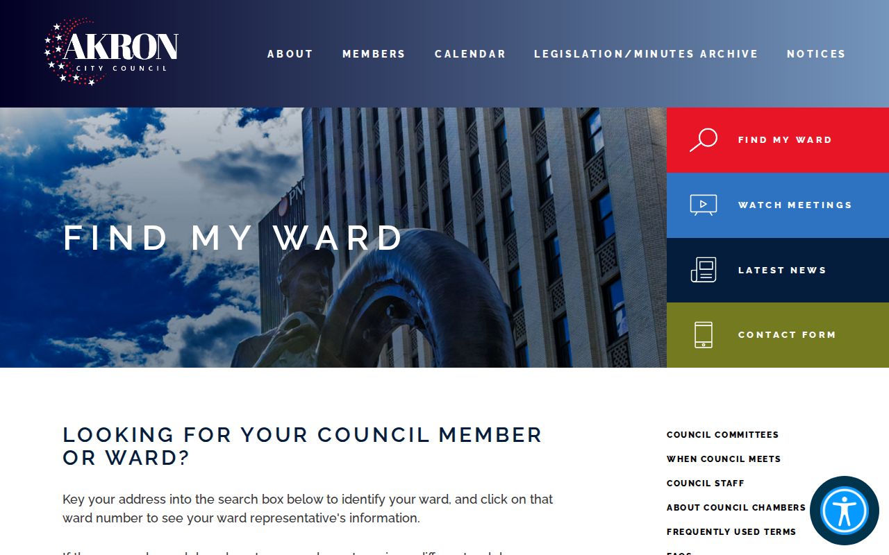 Summit County ZIP code directory Akron ward address lookup